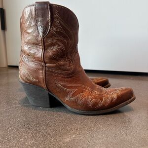 Ariat Brown Western Ankle Boots